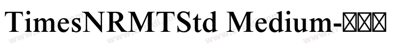 TimesNRMTStd Medium字体转换